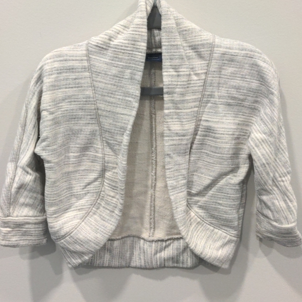 BabyGap cardigan 24mo - gray stripe with sparkle!